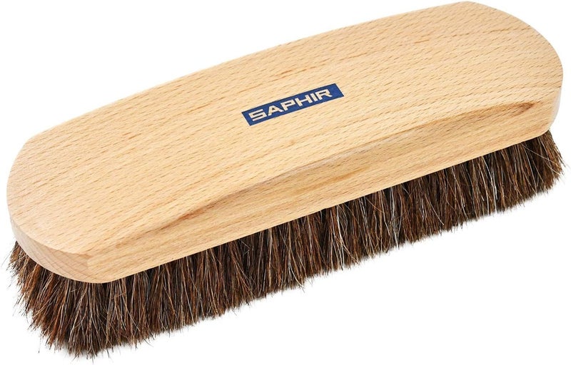 Saphir 21cm Horsehair Shoe Brush for Leather and Suede Care - Image 1